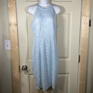 Allegra‎ K Light Blue Lace Midi Dress